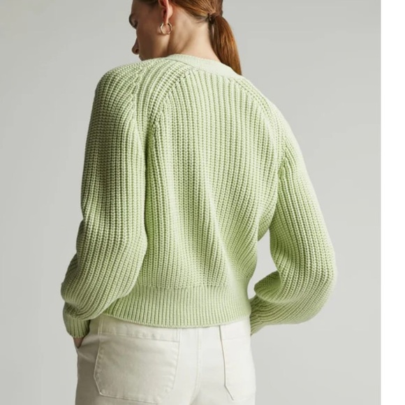 The Texture Cotton Cardigan - seafoam green - Picture 6 of 6